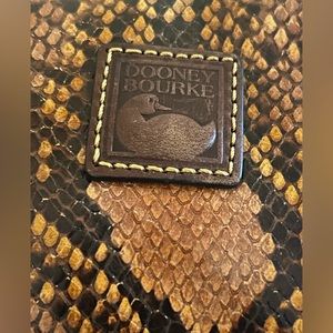 Dooney & Bourke Special Edition Snake Python Multi Brown Leather Satchel Reptile